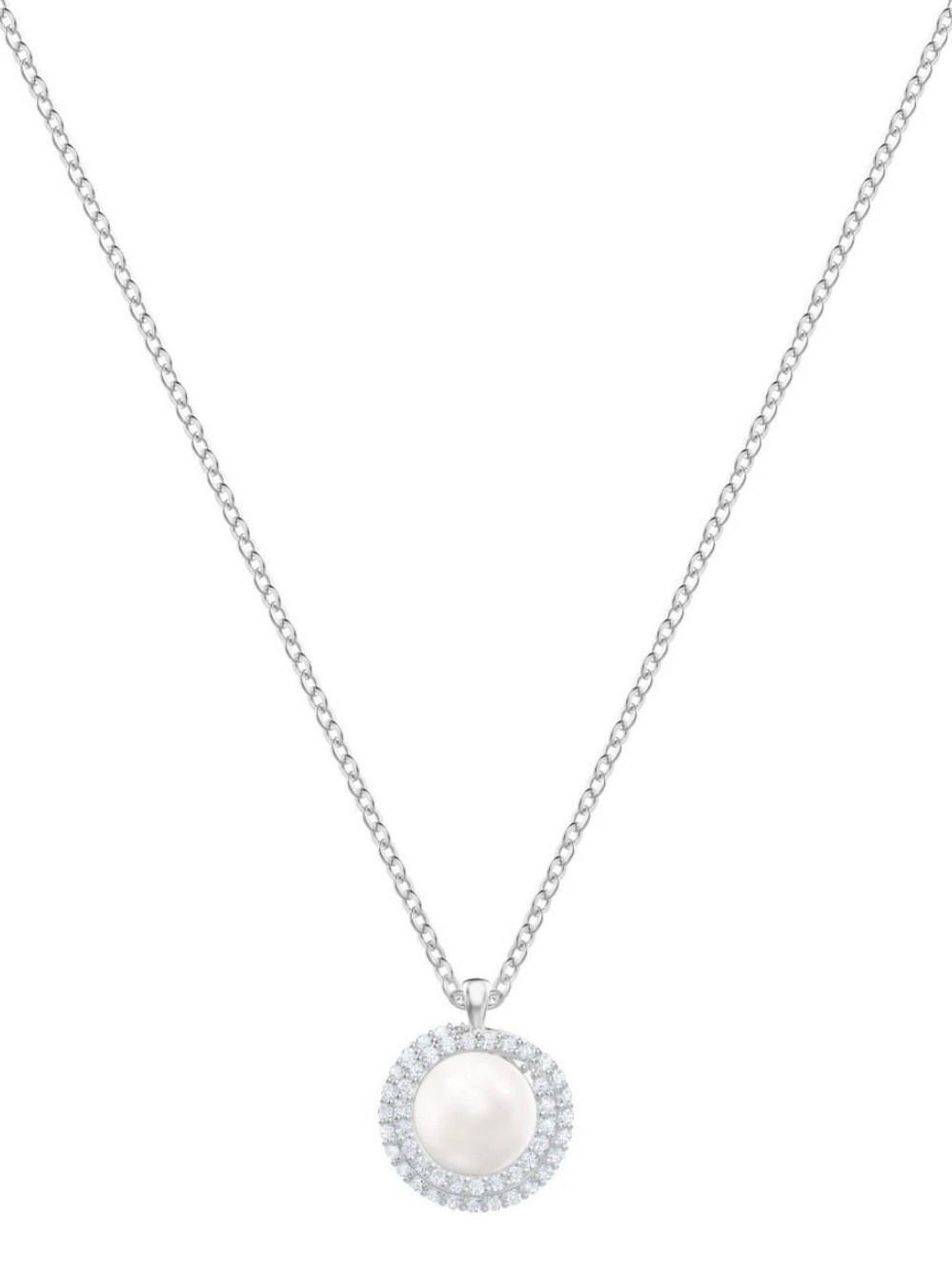 Swarovski Pearl Halo Pendant Necklace